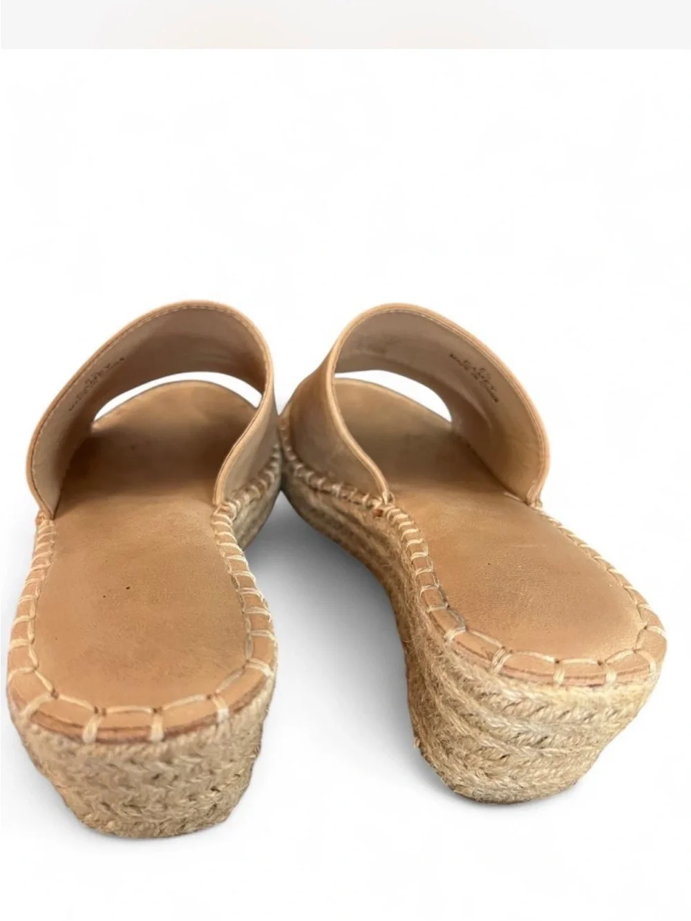 Catherine Malandrino Camey Jute Wedge Slide Sandals Camel Tan Size 6.5